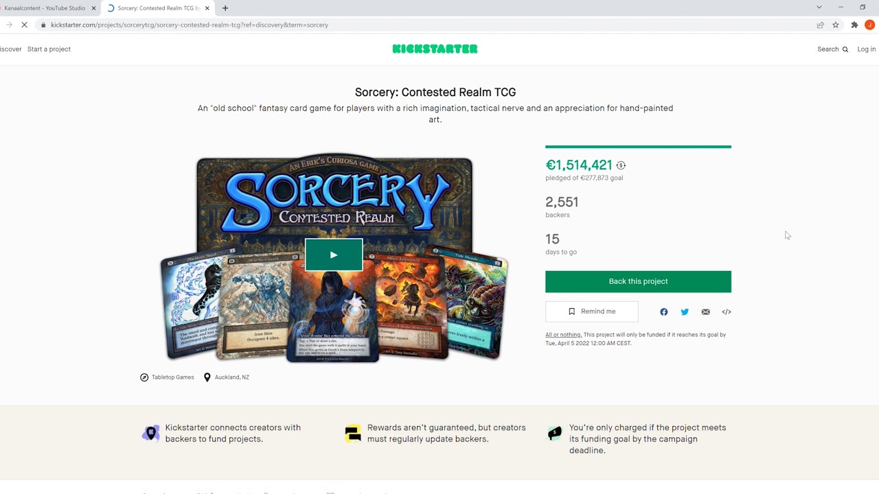 Is the new Sorcery Contested Realm Trading Card Game currently on Kickstarter worth it? YouTube