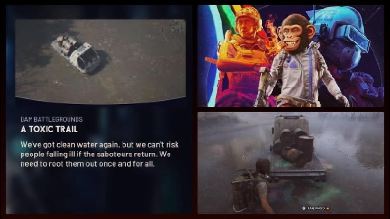 A Toxic Trail Quest in Dam Battlegrounds of Arc Raiders - Search Swamp for source of Contimination