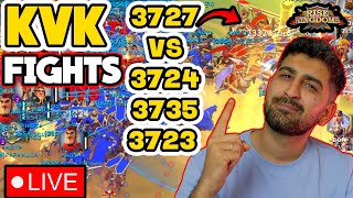 KVK 2 Fights 1 VS 3 , 3727 VS 3724,3723,3735 WHO İS WİN - Rise of Kingdoms