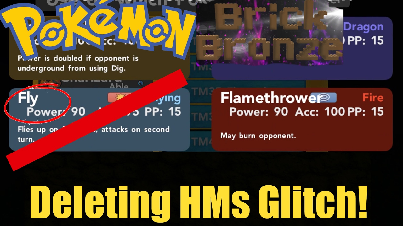 How To Delete Hms In Pokemon Brick Bronze No Move Deleter Youtube