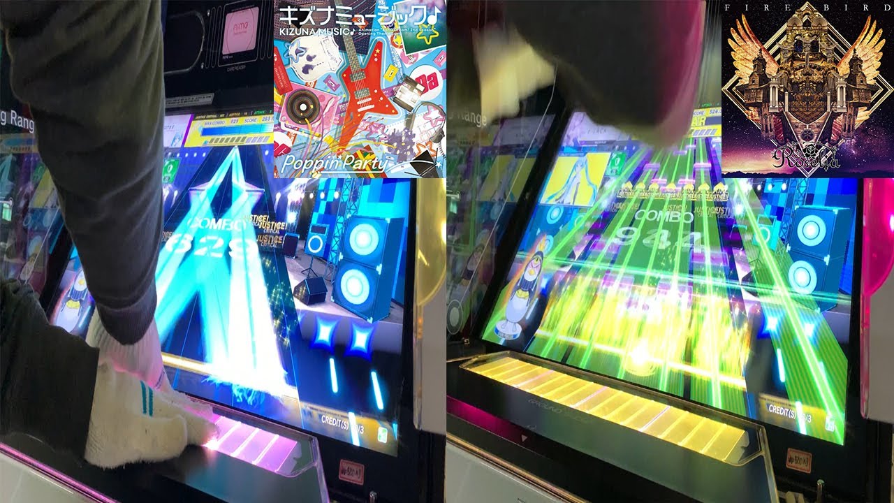 【CHUNITHM】 츄니즘으로 뱅드림 곡들을 쳐봤다 (키즈나 뮤직, FIRE BIRD)