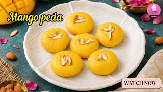 Mango peda with milk powder|how to make mango peda|mango dessert recipes|mango milk powder recipes