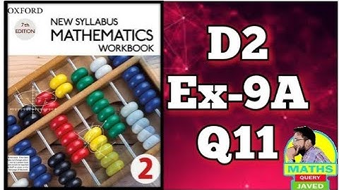 Q11 || Ex 9A || D2 || Geometrical Transformation || Reflection