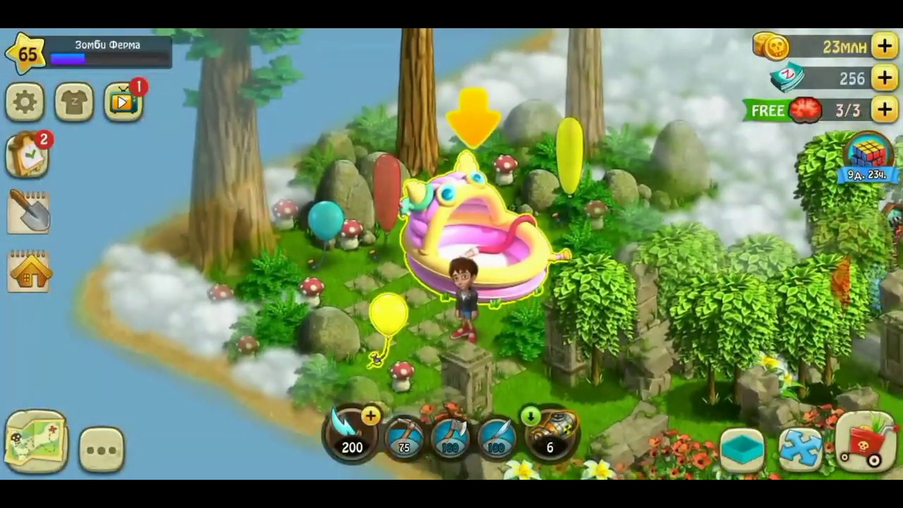 Остров великана зомби ферма карта