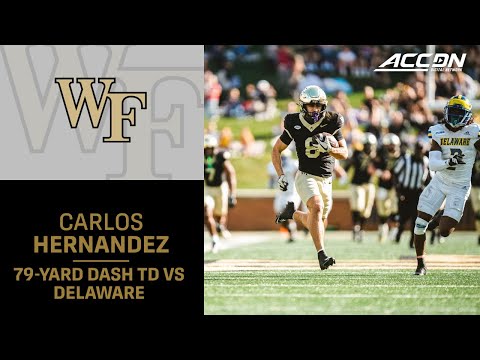 Wake Forest WR Carlos Hernandez huge 79-Yard TD