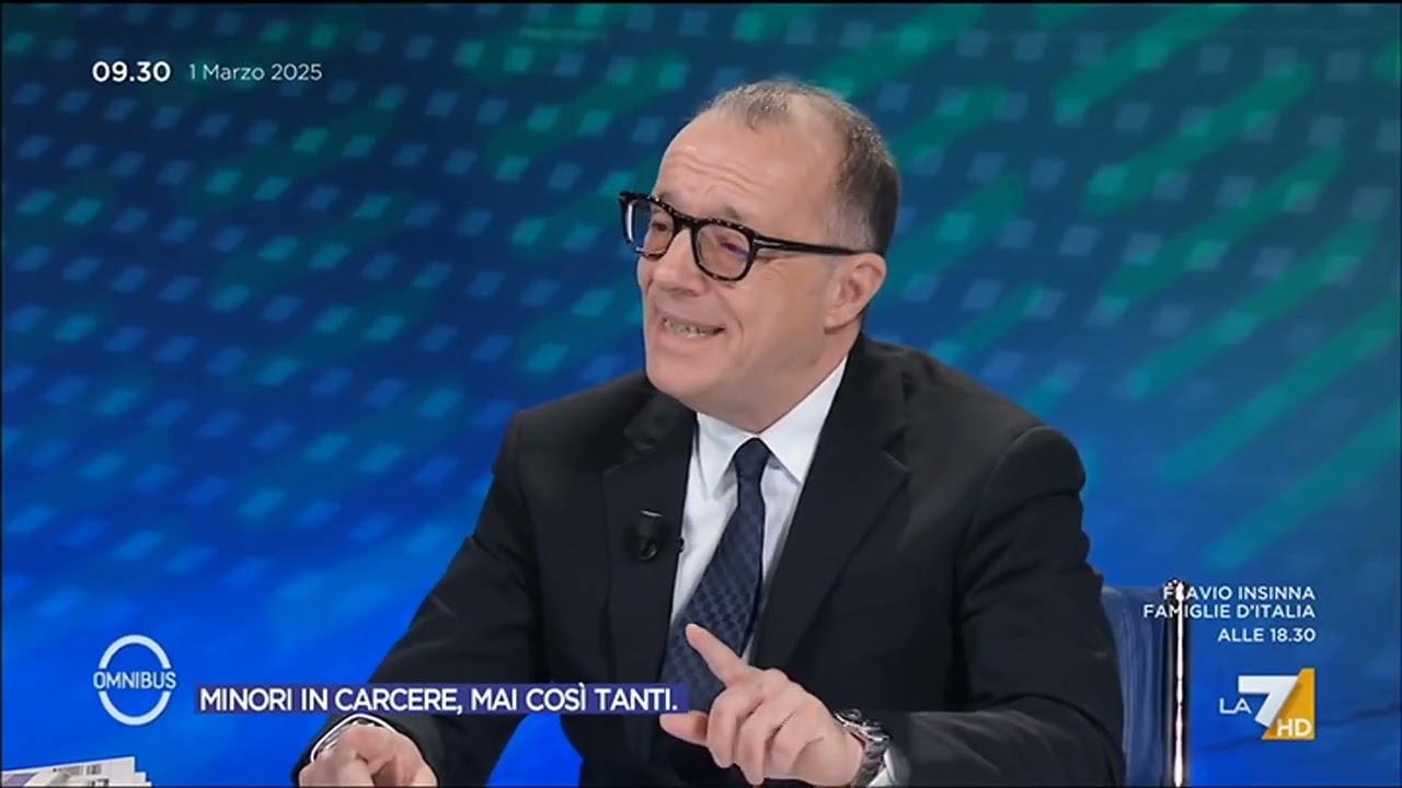 Carceri minorili: il Capo del DGMC Sangermano ad Omnibus di La7