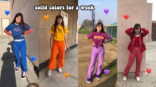 my boyfriend picks my monochromatic outfits to school for a week .... 2019