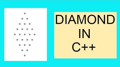 3. How to make Diamond Pattern in CPP | Diamond pattern in C++ | pattern programming