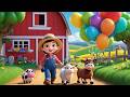 Farmer Mac’s Happy Animal Parade 🐄🐷🐔 | Fun Farm Song for Kids | Animal Adventure Nursery Rhyme
