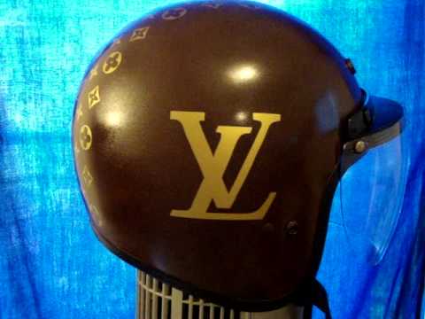 LOUIS VUITTON custom motorcycle or VESPA helmet 