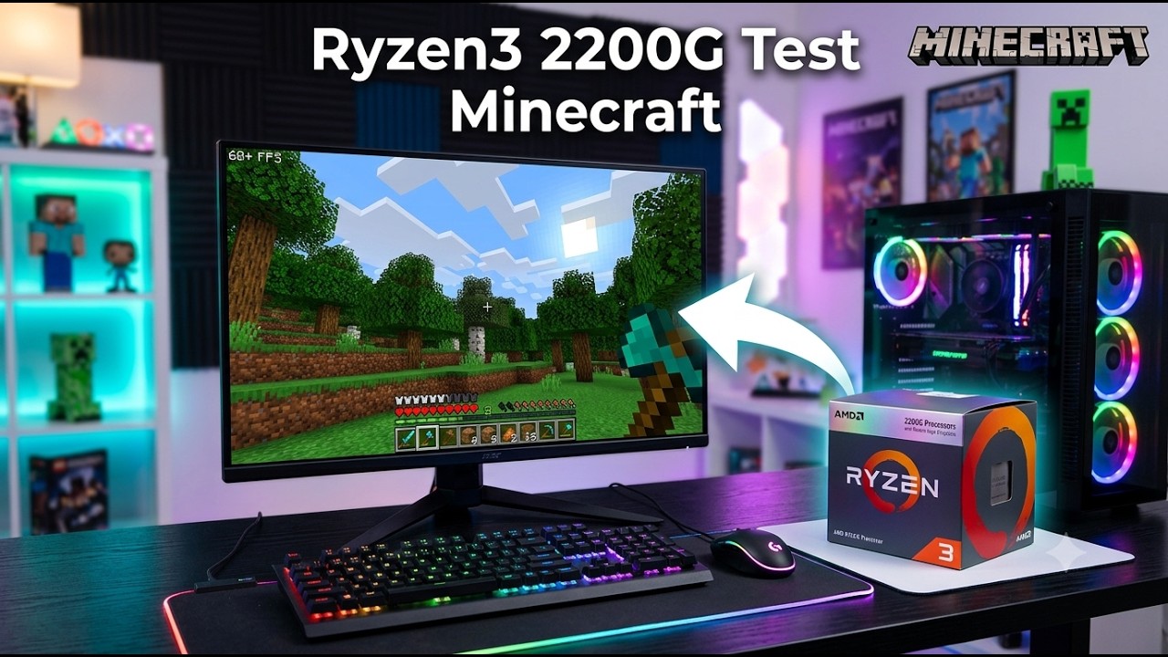 Ryzen3 2200G RAM16GB GPU Vega8 With Play Minecraft l Test FPS