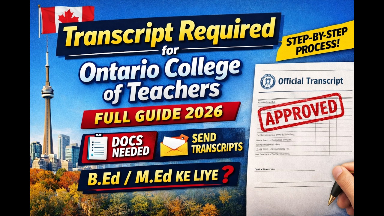 Ontario Transcript Transcript Required for Ontario College of Teachers | Full Guide 2026 ...