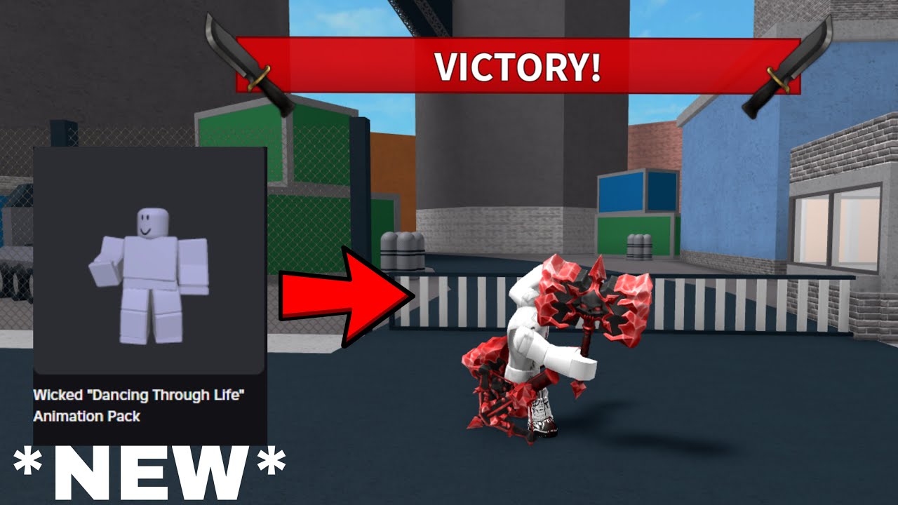 I PLAYED MM2 WITH THE *NEW* WICKED ANIMATION PACK (Murder Mystery 2)