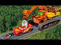 Giant MATER DOZER McQueen Truck Eater VS McQueen With Saw - Beamng.Drive