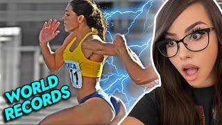 Girl Reacts to GREATEST WORLD RECORDS IN SPORT HISTORY !!!