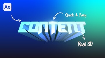 🔥Geweldige EENVOUDIGE 3D-tekstanimatie in After Effects (geen plug-ins!)