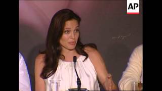 Jolie, pregnant with twins, talks about family at Cannes presser