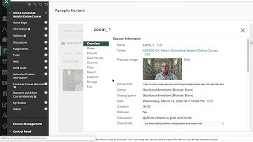 Sharing Audio of your Recording through Panopto