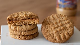 3ingredients Peanut butter cookies, Without flour