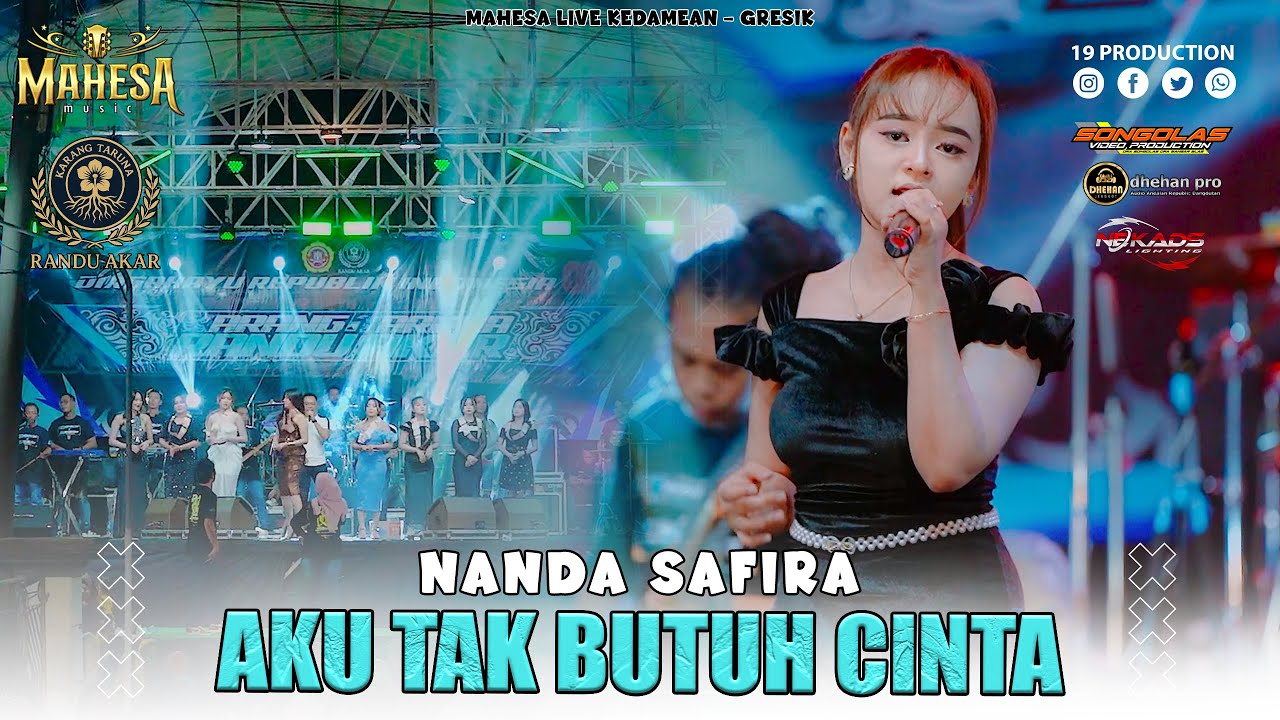 Nanda Safira - Aku Tak Butuh Cinta I Mahesa music live Kedamean ( Randu Akar )
