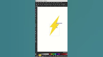 Make a Lightning or Electrical Power Symbol In Inkscape #shorts