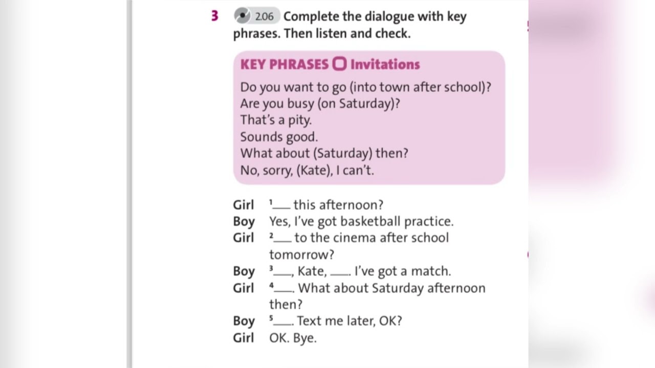 English plus 6. Unit 5. Ex3 p62 - YouTube