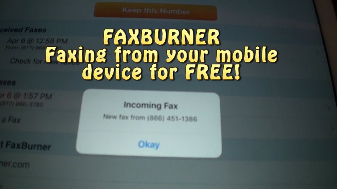 faxing from your mobile device free faxburner youtube free incoming fax