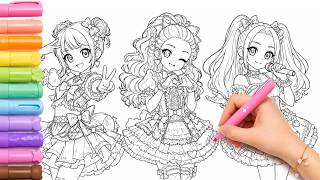 K-Pop Girls ✨ Cute Anime Outfits Glow Up 💖 Chibi Drawing & Coloring Process