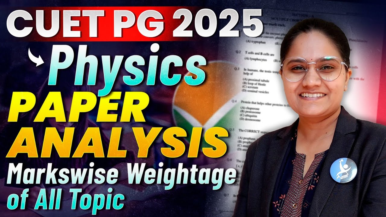 CUET PG Physics Paper Analysis 2025 - Markswise Weightage of All Topics ...