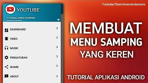 Sketchware Tutorial Indonesia | Membuat menu samping / Slide menu di Sketchware