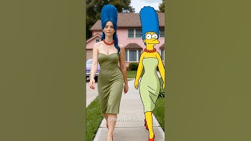 Real Life vs Cartoon: The Simpsons 🟨🏠 (Marge, Edna, Selma, & More)