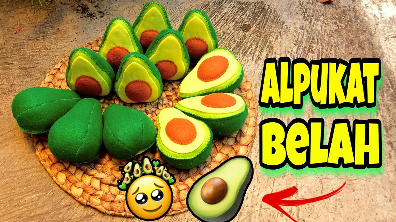 DIY TUTORIAL KREASI FLANEL || CARA MEMBUAT ALPUKAT BELAH DARI FLANEL ALA AYUSTUTI BUDIESTI