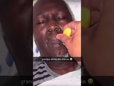 Grandpa went to sleep sweet… woke up sour 🍋😂”