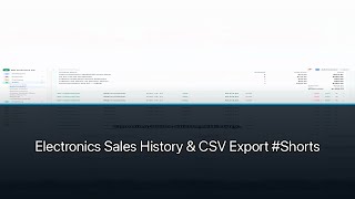 Electronics Sales History & CSV Export #Shorts