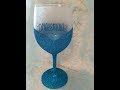 Glittered and Etched Wine Glass Tutorial by Shimmer Wren