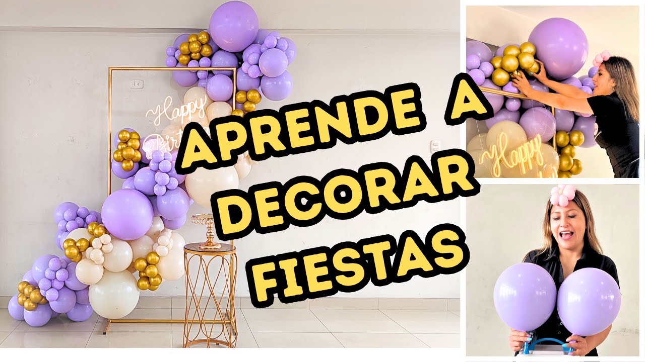 COMO HACER UN ARCO DE GLOBOS - decoracion cumpleaños - guirnalda de globos 🎈