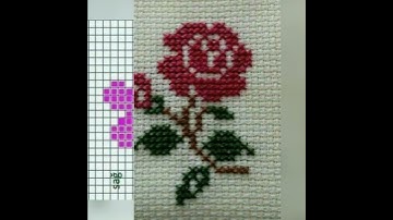 Beautiful flower cross stitch embroidery design