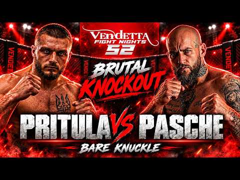 Volodimir Pritula vs Steve Pasche | BRUTAL KNOCKOUT | BARE KNUCKLE | Vendetta 52