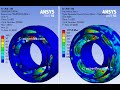 Heat Dissipation in a Shell Bearing with a High Friction Coefficient - ANSYS WB Explicit Dynamics