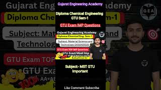 💯Material Science &amp; Technology TOP IMP Questions🔥| Diploma Chemical Eng Sem-1📘GTU Exam 2026🎯#gtuimp