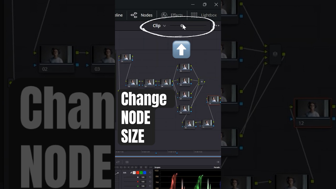 Create More Space for Color Nodes - DaVinci Resolve