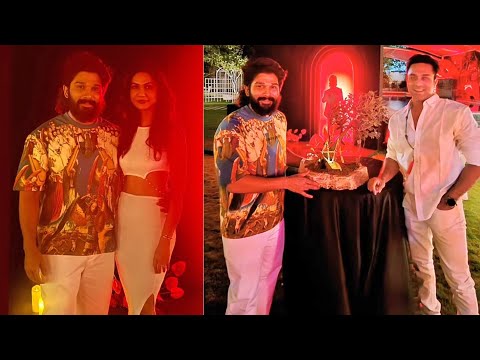 𝐈𝐂𝐎𝐍 st𝐀𝐀r Allu Arjun Birthday Celebration At His Residence | Allu Sneha | Navdeep - YouTube