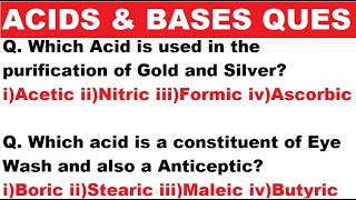 Acids and Bases Most Important Questions|Chemistry Questions for Competitive Exams| screenshot 5