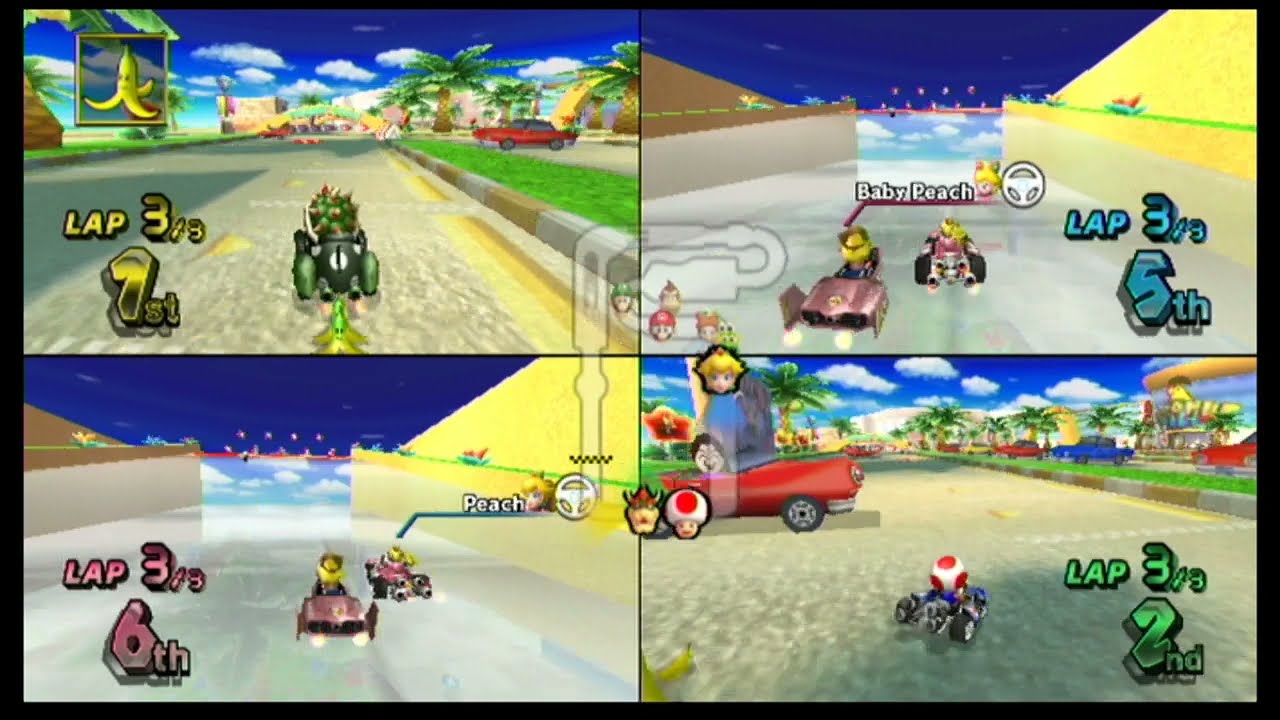 Mario Kart Wii 4 Player #2