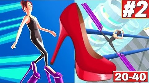 High Heels Gameplay Walkthrough Part #2 Level 20-30-40 iOS Android Noob vs Hack Item Unlocked Girls