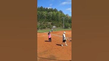 🔥NOAH WITH A DOUBLE DOWN THE 3RD BASE LINE!!!🔥 #2023 #usa #softball #shorts