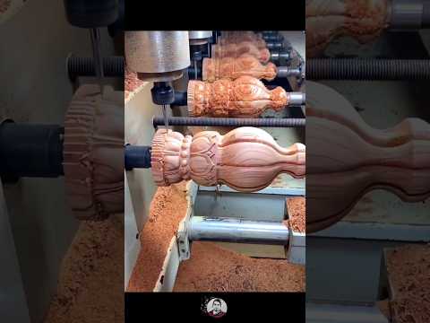 3d wood carving | multi spindle cnc router #woodworking #shorts