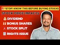 Bonus Vs Stock Split Vs Dividend Vs Rights Issue - Corporate Actions Explained! ✅
