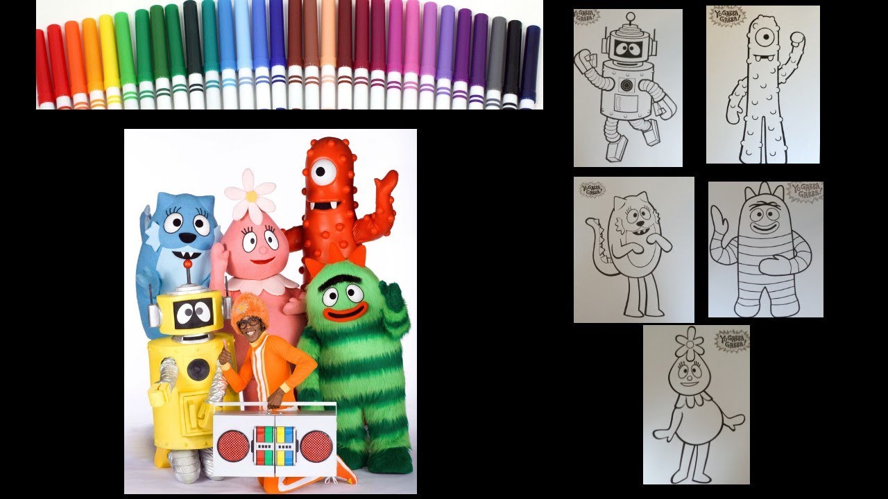 Download Yo Gabba Gabba Coloring - Foofa Plex Toodee Muno Brobee DJ ...