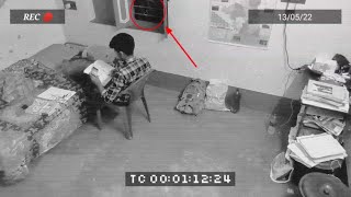 CCTV footage of a school student horror video #ghost